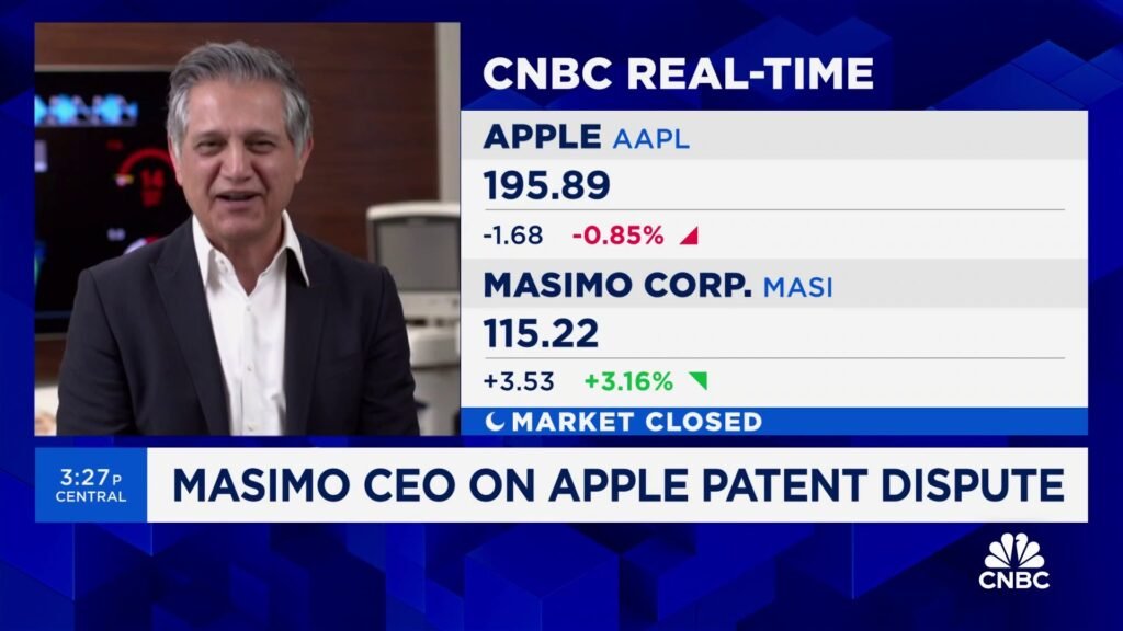 Apple vs Masimo Court Battle.Image Source: CNBC